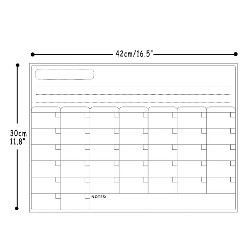Magnetic Dry Erase Board Calendar Whiteboard