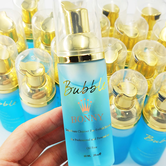 Tear Free and Vegan Friendly Private Label Eyelash Extension Foam Cleanser With Brushes Lash Bath Daily Eye Lash Wash Shampoo