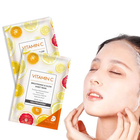 Face Mask Skin Care Organic Vitamin C Sheet Brightening Moisturizing Korean Facial Mask Vitamin C Mask