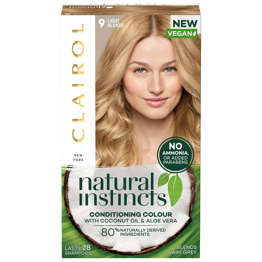 Clairol Natural Instincts Semi-Permanent No Ammonia Vegan Hair Dye 177ml (Various Shades) - 9 Almond/Light Blonde