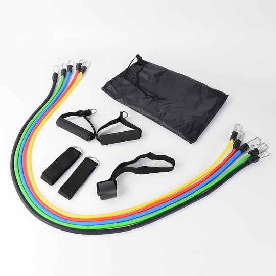 TPE Material Home Fitness Custom Gym 11 pcs Exercise Resistance Band set