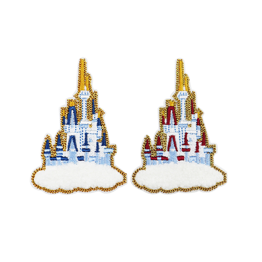 In stock Castle chenille patch letter iron on chenille patches