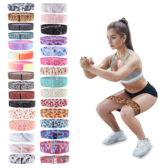 Custom logo exercise loop Fabric Resistance Band set Anti Slip Elastic Booty 3 Band Hip Circle Bootie Band set
