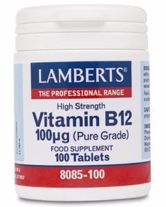 Lamberts Vitamin B12, 100mcg, 100 Tablets