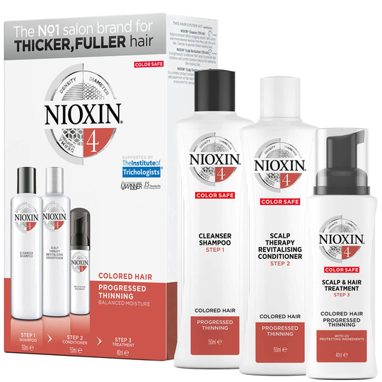 NIOXIN 3-Part System 4 Trial Kit for Coloured Hair with Progressed Thinning