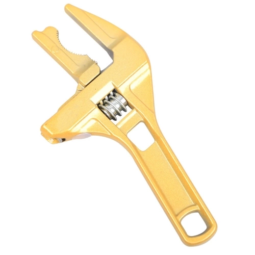Bathroom Adjustable Wrench Short Handle and Large Opening Shifting Wrench Bathroom Spanner for Pipe Air Conditioner Maintenance