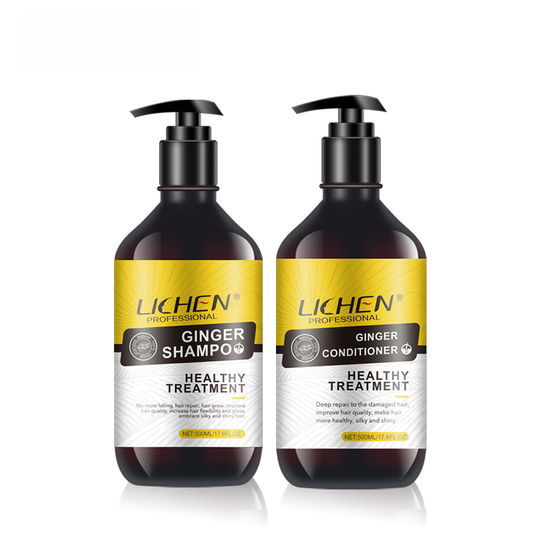 Lichen Private Label anti hair loss Ginger hair growth shampoo and conditioner
