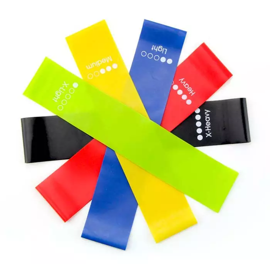 Ship from US portable natural rubber tpe yoga hip resistance bands set for women