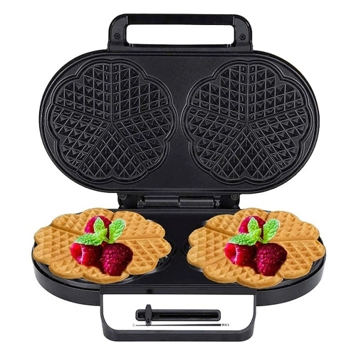 1200W No-Drip Waffle Iron Maker Temperature Control Sandwich Machine Easy Clean Non-Stick 美规110V