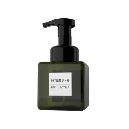 Wholesale 250ml empty clear square plastic PETG foaming shampoo bottle