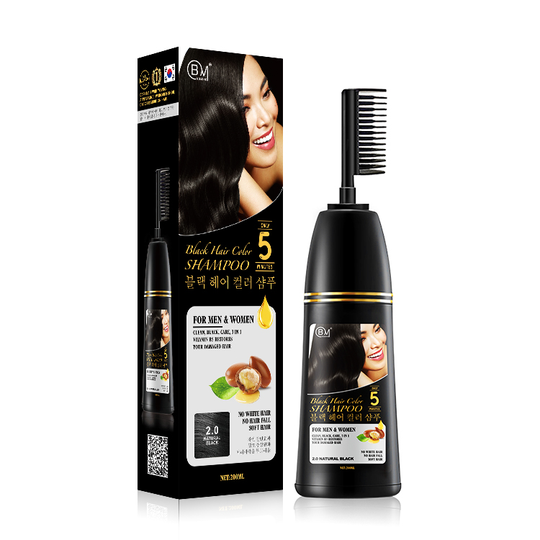 organic permanent black hair dye wholesale natural herbal dye hair color shampoo korean