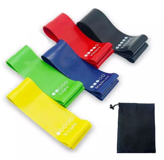 Ship from US non-slip TPE natural latex tpe yoga gym exercise booty hip resistance bands set