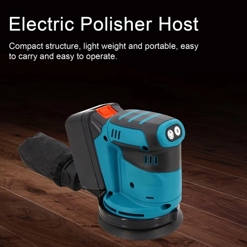 125mm Brush Motor Cordless Orbital Sander Wood Grinder Electric Car Polisher Multifunctional Wood Metal Waxing Polishing Grinding Sanding Machine 3 Speed for Makita 18V Battery