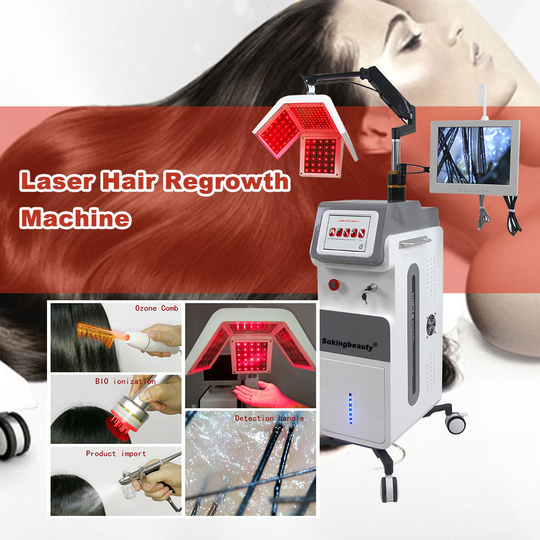 5 in 1 hair loss treatment Scalp detection hai analyzer led diode laser hair growth machine for hair loss