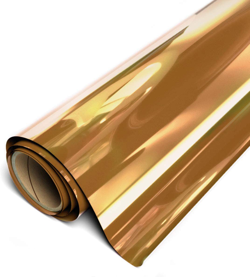 No Moq Rose Gold Hot Sale Color Soft Stretchable Metallic Shinny Vinyl Iron On Rolls