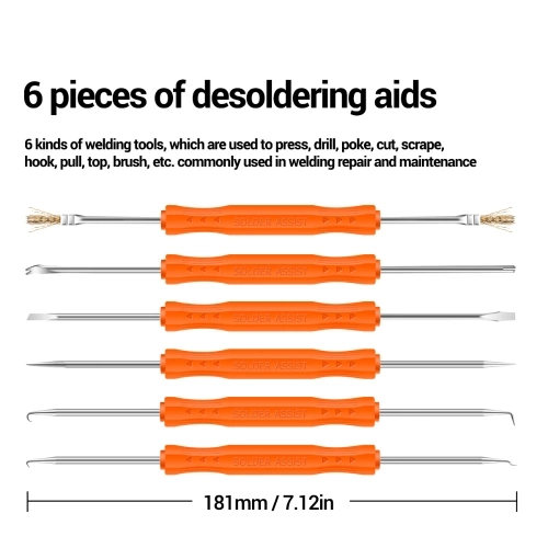 ANENG SL103 18pcs Mini Electric Soldering Iron with LCD Digital Display 180°C~500°C Adjustable Temperature 60W Intelligent Soldering Iron Kit Tweezers Tin Extractor Tin Wire for Electronic Components Repair