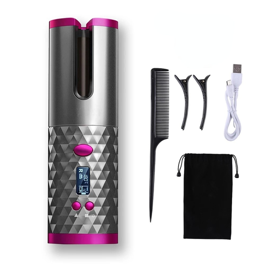 Portable multi-function USB rechargeable wireless electric hair curling iron trevaling automatic Hair Curler machine For Beauty
